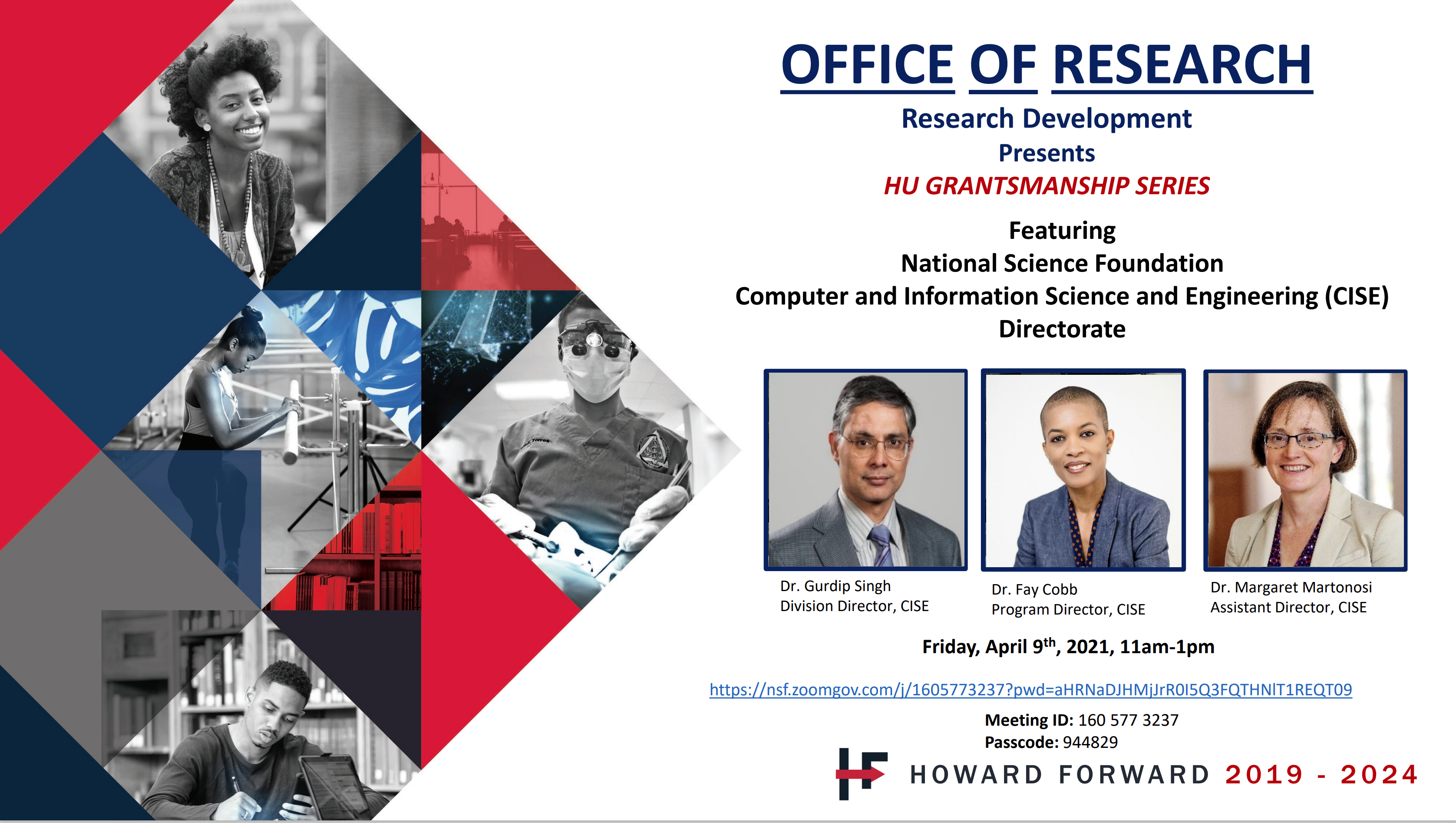 Office of Research - Research Development - Presents - HU Grantsmanship Series - Featuring - National Science Foundation - Computer and Information Science and Engineering (CISE) - Directorate