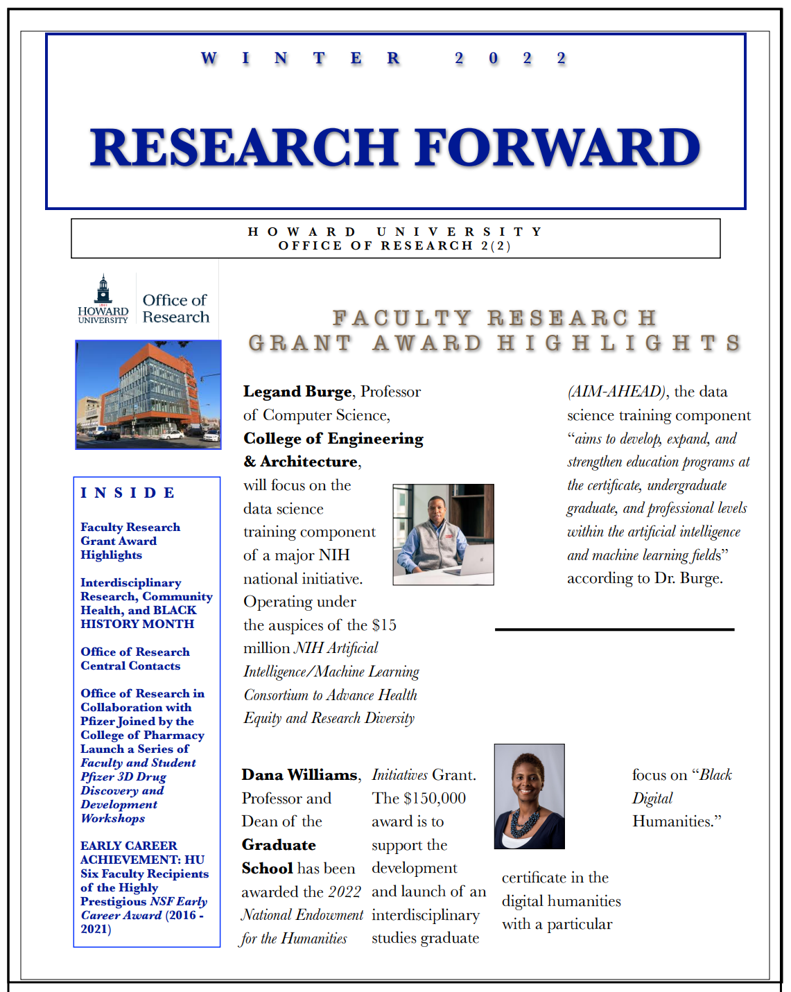 Howard University Research Forward Magazine Winter 2022